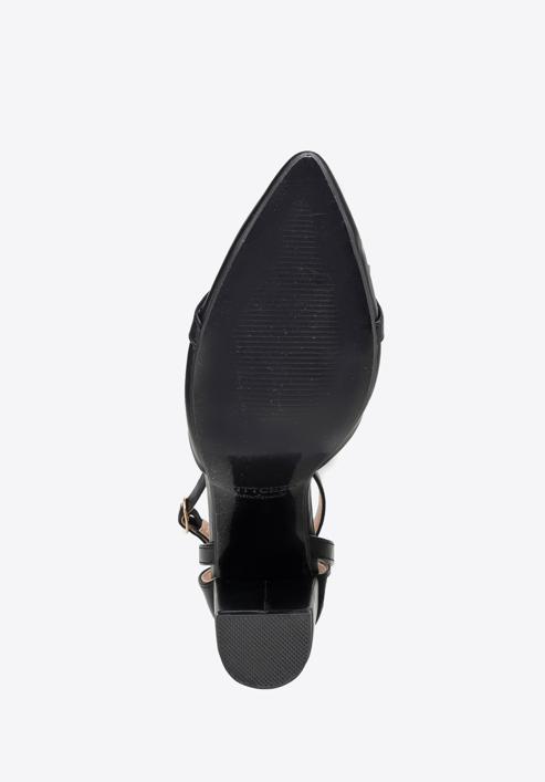 Női magas sarkú cipő dekoratív csattal, fekete, 98-DP-208-P-35, Fénykép 6