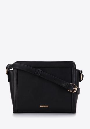 Női műbőr crossbody táska, fekete, 97-4Y-204-1, Fénykép 1