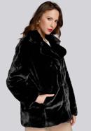Női műszőrme kabát, fekete, 93-9W-100-1B-3XL, Fénykép 1
