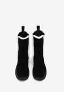 Női műszőrmés velúr csizma, fekete, 97-D-518-4-37, Fénykép 3