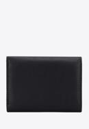 Női ökobőr pénztárca díszes betéttel és  bőrszíjjal, fekete, 95-1Y-525-1, Fénykép 3
