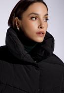 Női oversize steppelt kabát, fekete, 95-9D-105-1-L, Fénykép 5