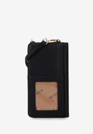 Női pénztárca öko-bőrből, fekete, 95-4Y-706-1, Fénykép 1