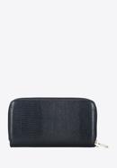 Női pénztárca ökobőrből gyík textúrával, fekete, 95-1Y-590-01, Fénykép 4