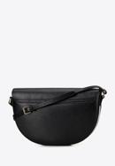 Női saddle táska pikkelyes textúrájú bőrből, fekete, 29-4E-023-Y, Fénykép 2
