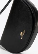 Női saddle táska pikkelyes textúrájú bőrből, fekete, 29-4E-023-Y, Fénykép 4