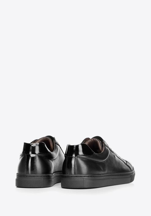 Női sneakers cipő bőrből, fekete, 92-D-351-7-35, Fénykép 4