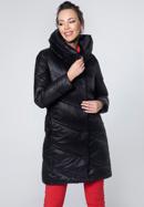 Női steppelt kabát magas gallérral, fekete, 95-9D-402-3-M, Fénykép 6