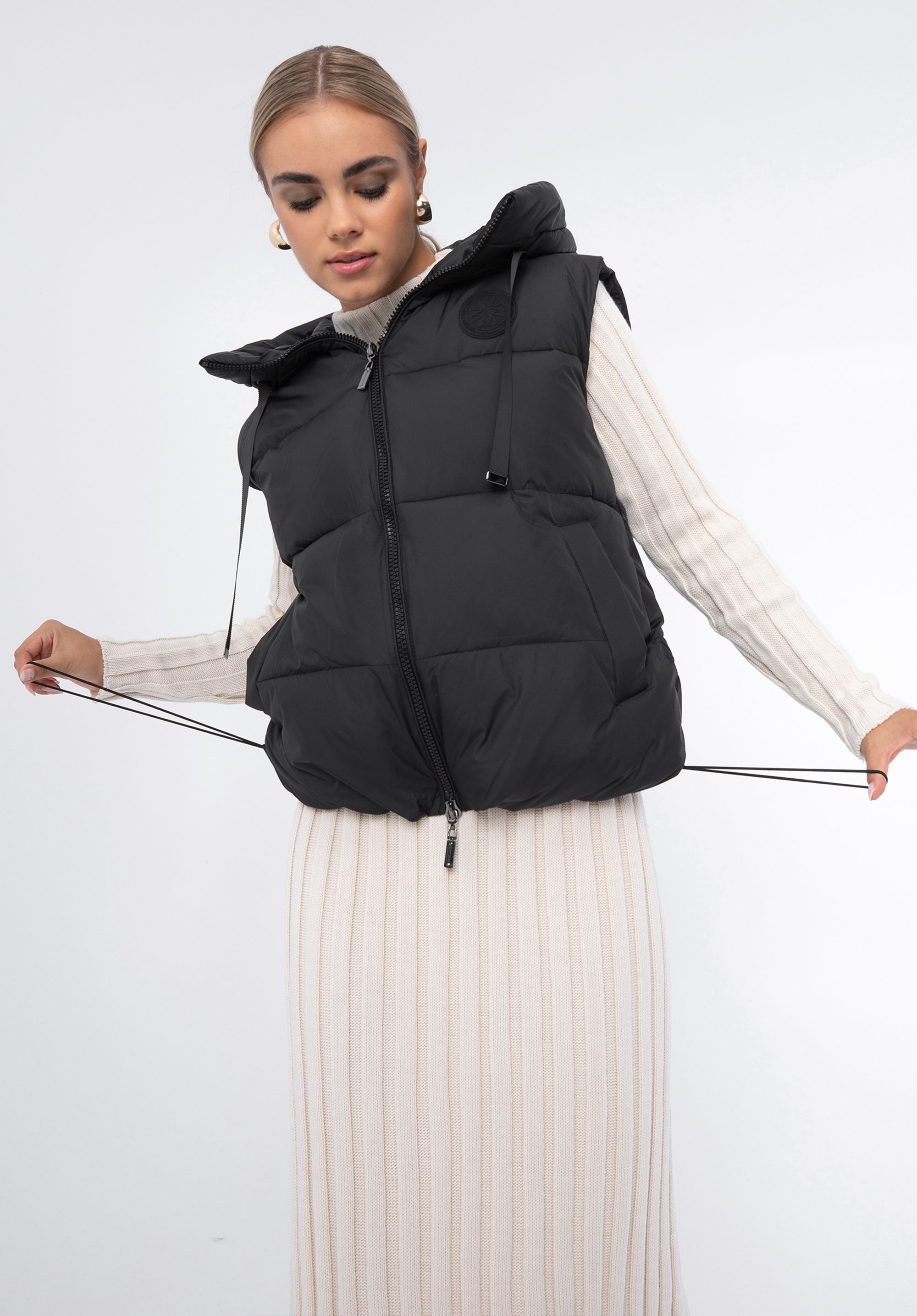 Női steppelt mellény, fekete, 97-9D-402-1-XL, Fénykép 1