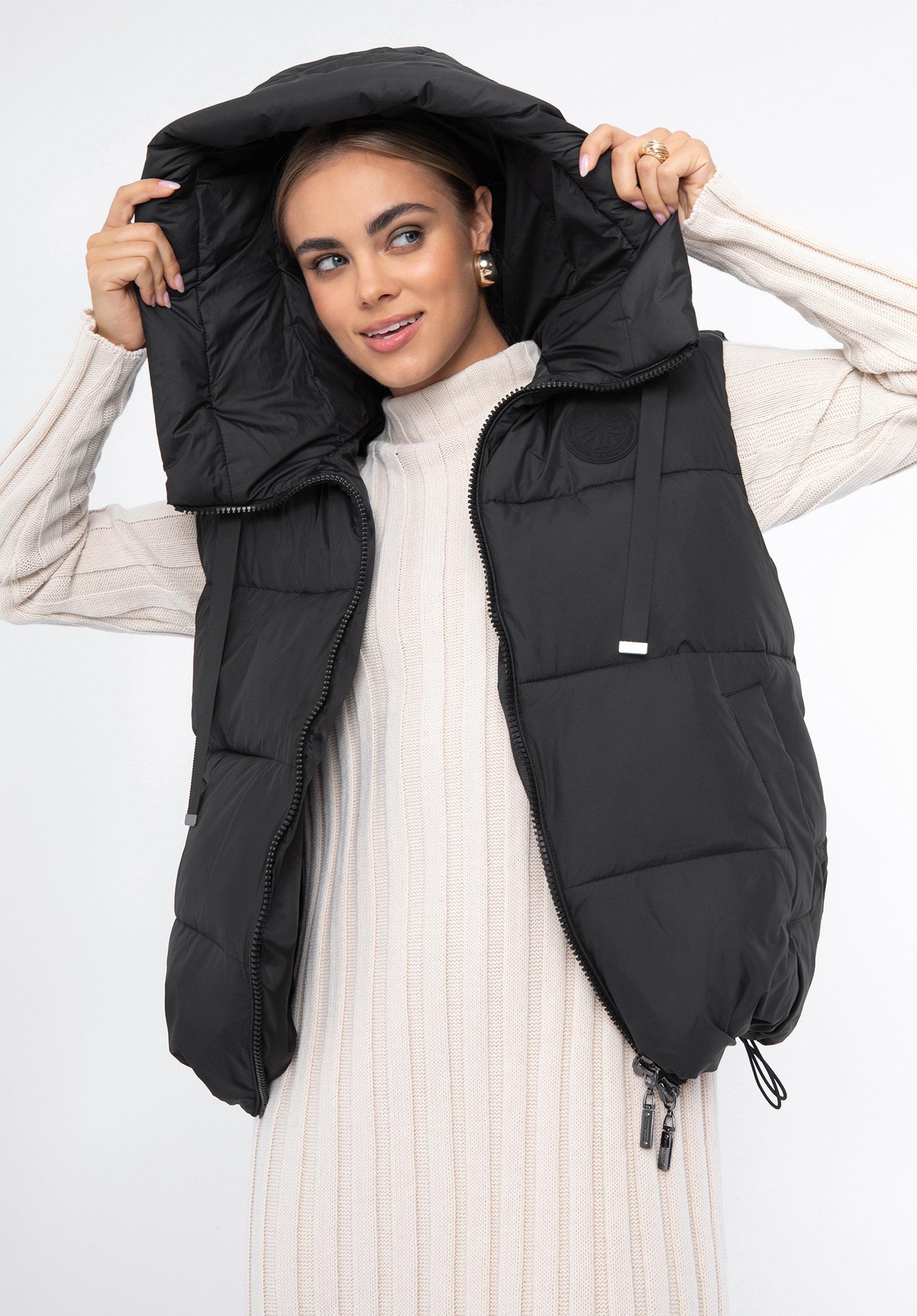 Női steppelt mellény, fekete, 97-9D-402-1-XL, Fénykép 1