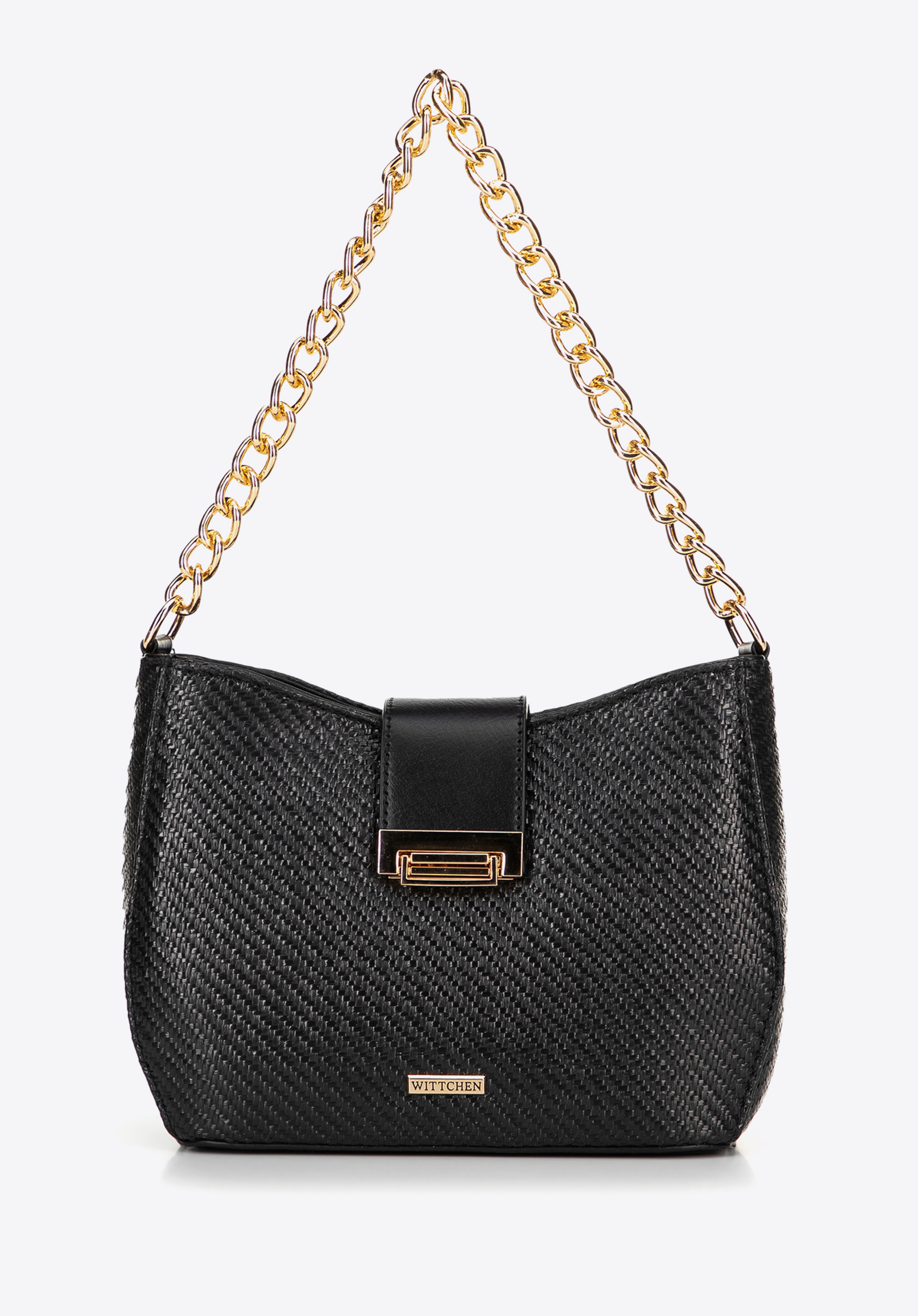 Női szőtt crossbody táska, fekete, 100-4Y-415-1, Fénykép 1