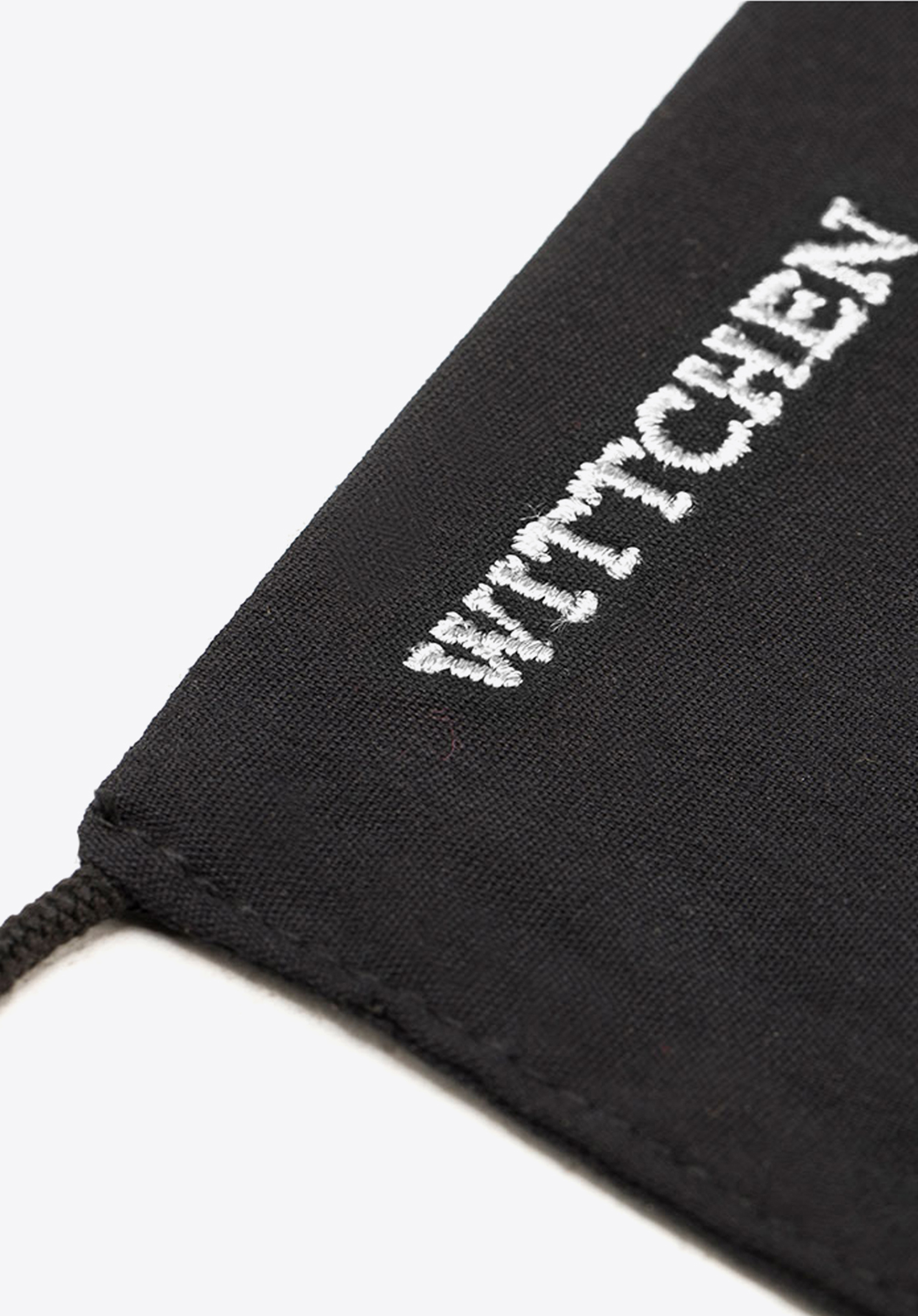 Pamut profilozott maszk fehér logóval, fekete, MASECZKA-2L, Fénykép 1