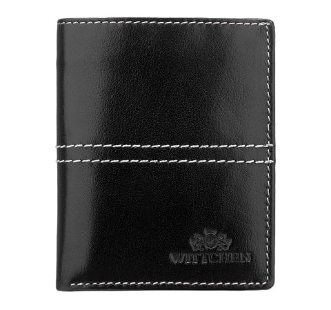 Uniszex bőr pénztárca, fekete, 14-1-124-L3, Fénykép 1