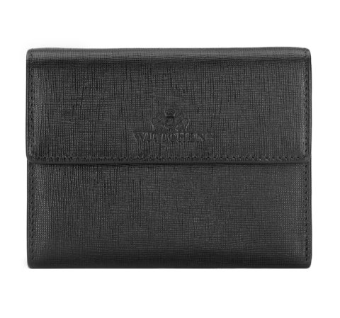 Saffiano bőrből készült női pénztárca, fekete, 14-1S-044-1, Fénykép 1