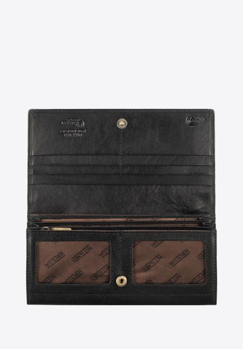 Klasszikus női bőr pénztárca, fekete, 14-1-052-L11, Fénykép 2