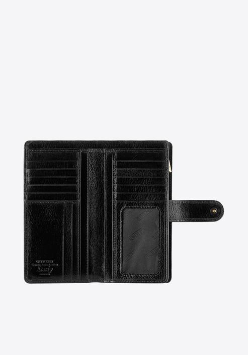 Közepes méretű női bőr pénztárca, fekete, 21-1-028-10, Fénykép 2