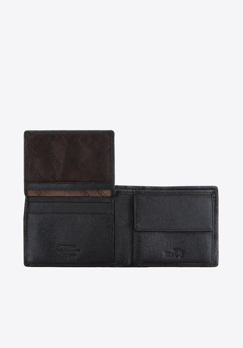 Férfi valódi bőr pénztárca, fekete, 14-1S-043-1, Fénykép 3