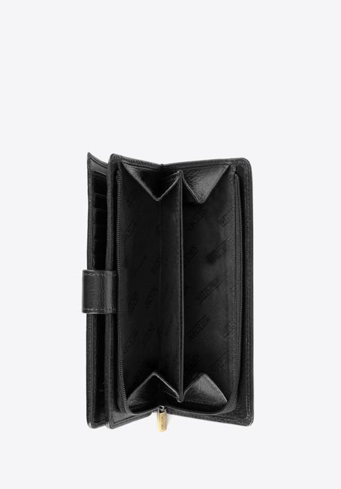 Közepes méretű női bőr pénztárca, fekete, 21-1-028-10, Fénykép 3
