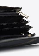 Női bőr pénztárca díszvarrással, fekete, 14-1-122-L1, Fénykép 5