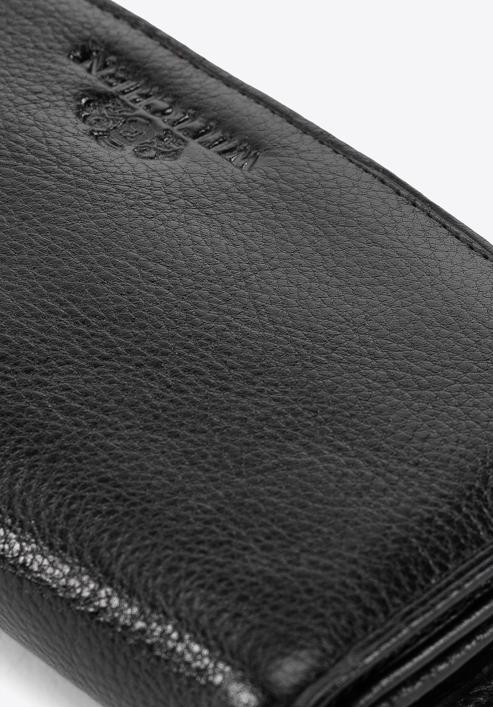 Patentos női bőr pénztárca, fekete, 21-1-414-1, Fénykép 8