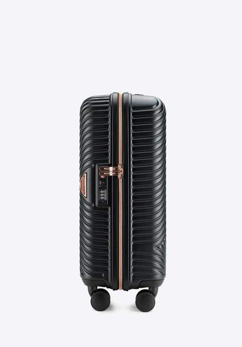 Polikarbonát kabin bőrönd, fekete, 56-3P-841-10, Fénykép 2
