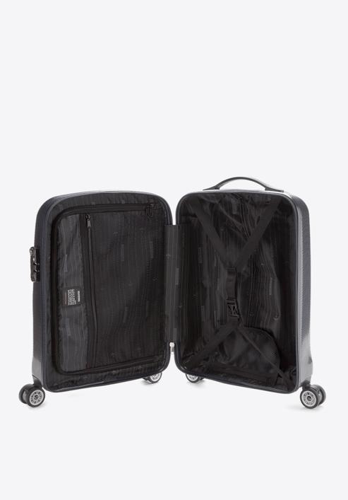 Polikarbonát kabin bőrönd, fekete, 56-3P-571-35, Fénykép 5