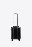 Polikarbonát kabinbőrönd függőleges barázdákkal, fekete, 56-3P-711-85, Fénykép 3