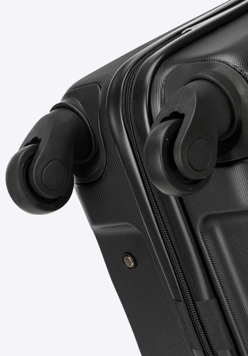 Polikarbonát közepes méretű bőrönd, fekete, 56-3P-112-35, Fénykép 6