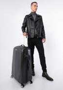 Polikarbonát nagy bőrönd, fekete, 56-3P-573-90, Fénykép 20