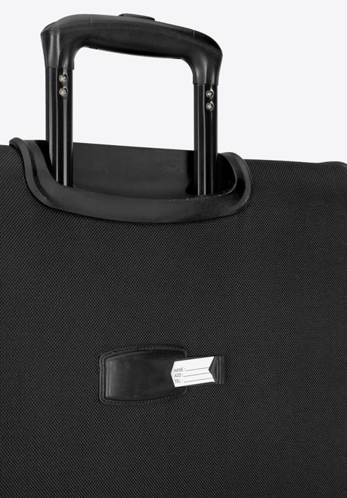 Puha nagy szövetbőrönd, fekete, 56-3S-653-9, Fénykép 10