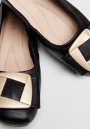 Puha női bőr topánka csattal és masnival díszítve, fekete, 94-D-951-1-35, Fénykép 7
