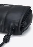 Puha, steppelt fedelű ökobőr kistáska, fekete, 95-4Y-424-1, Fénykép 5
