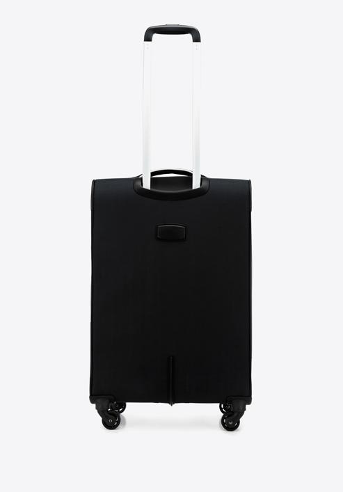 Közepes méretű puha szövetbőrönd, fekete, 56-3S-852-86, Fénykép 3