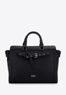 Saffiano textúrájú műbőr táska, fekete, 97-4Y-219-F, Fénykép 1