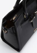 Saffiano textúrájú műbőr táska, fekete, 97-4Y-219-F, Fénykép 4