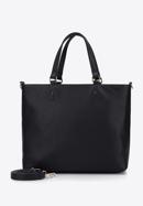 Shopper táska geometrikusan steppelt előlappal, fekete, 95-4Y-503-4, Fénykép 2