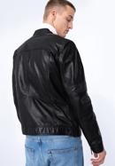 Férfi bőrkabát, fekete-sötétkék, 97-09-853-14-XL, Fénykép 18