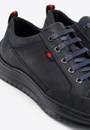 Férfi sneakers nubuk bőrből vastag talppal, fekete-sötétkék, 92-M-913-7-40, Fénykép 5