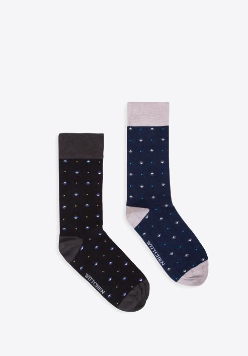 Férfi zokni ajándékszett - 2 pár, fekete-sötétkék, 98-SM-S02-X2-43/45, Fénykép 4