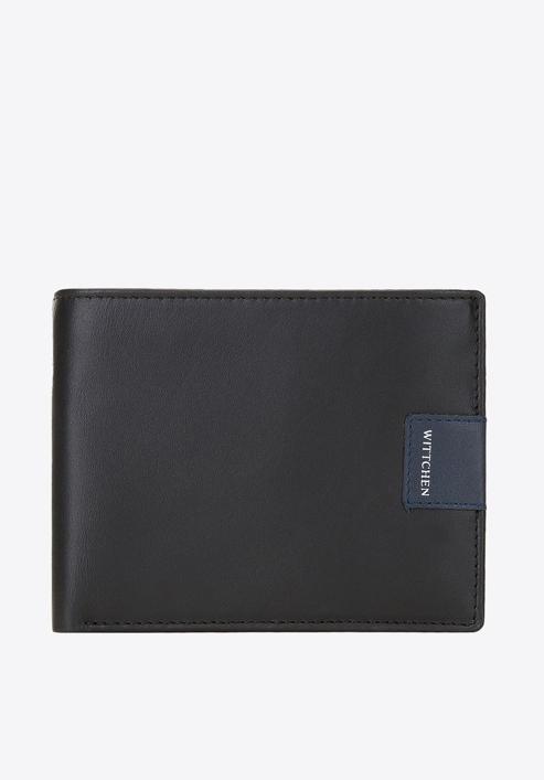 Kihajtható bőr pénztárca, fekete-sötétkék, 26-1-262-17, Fénykép 1