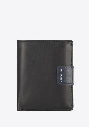 Uniszex bőr pénztárca, fekete-sötétkék, 26-1-432-17, Fénykép 1