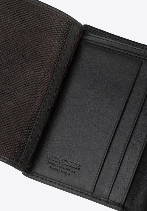 Uniszex bőr pénztárca, fekete-sötétkék, 26-1-434-19, Fénykép 6