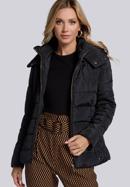 Steppelt női kabát zsebekkel, fekete, 93-9N-103-Z-2XL, Fénykép 1