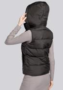 Steppelt női pufi mellény levehető kapucnival, fekete, 93-9D-405-G-2XL, Fénykép 5