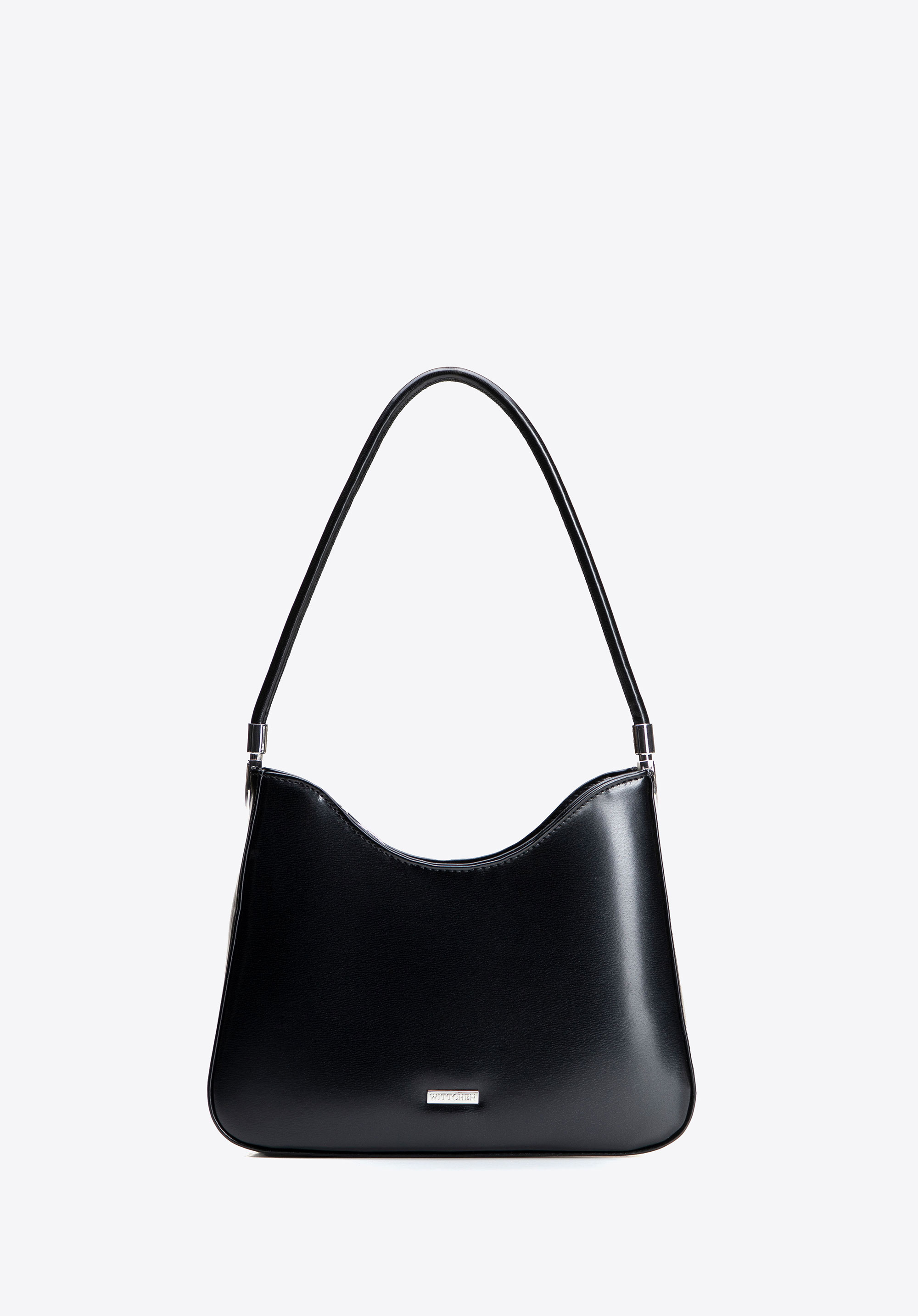 Stílusos műbőr válltáska, fekete, 101-4Y-434-0, Fénykép 1