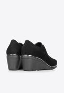 Strasszos platform női félcipő, fekete, 92-D-654-1-40, Fénykép 4