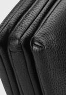 Szemcsés felületű női bőr laptoptáska, fekete, 93-4E-204-1, Fénykép 4