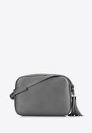 Bőr crossbody táska, fekete-szürke, 29-4E-014-G, Fénykép 2
