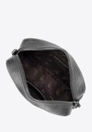 Bőr crossbody táska, fekete-szürke, 29-4E-014-G, Fénykép 3