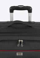 Kabinbőrönd színes cipzárral puha anyagból, fekete-szürke, 56-3S-501-91, Fénykép 11